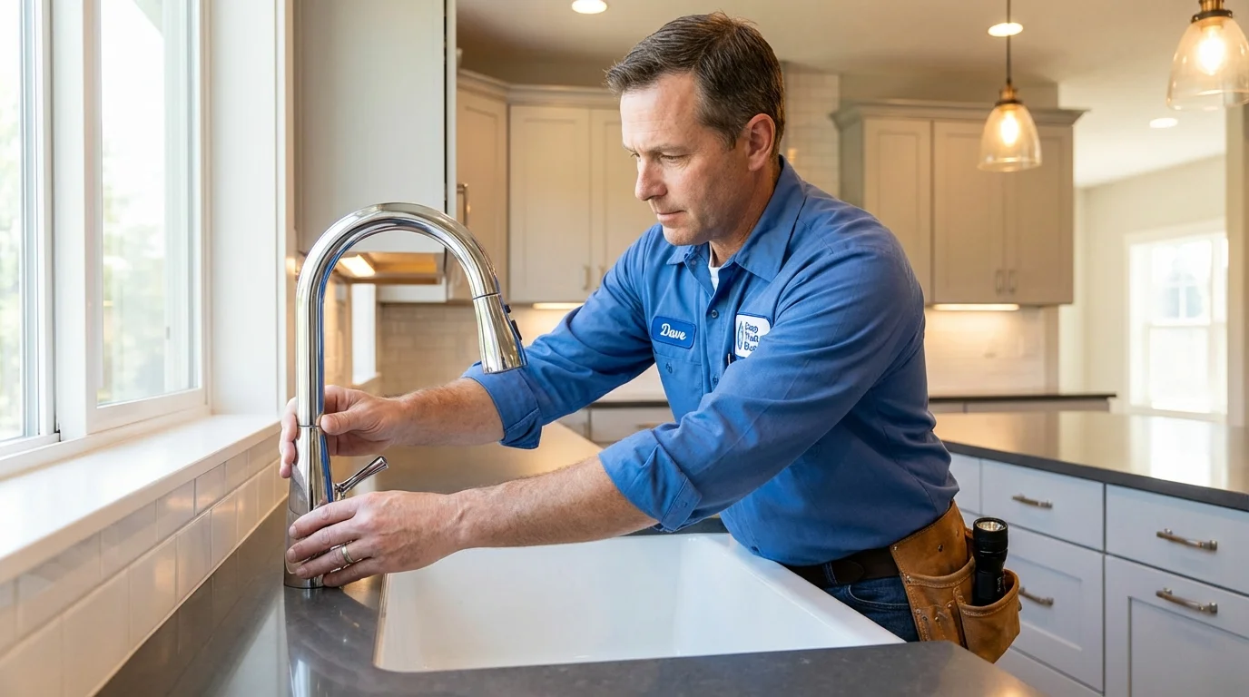 Kitchen faucet installation by Johns Plumbing LLC in La Feria
